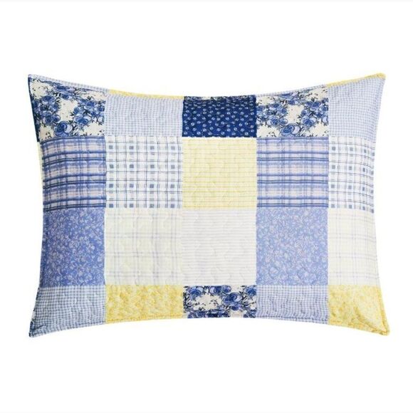 NEW! Garden Blue Bell Printed KING Quilt Set with Bonus Tote Bag Farmhouse - Picture 5 of 7
